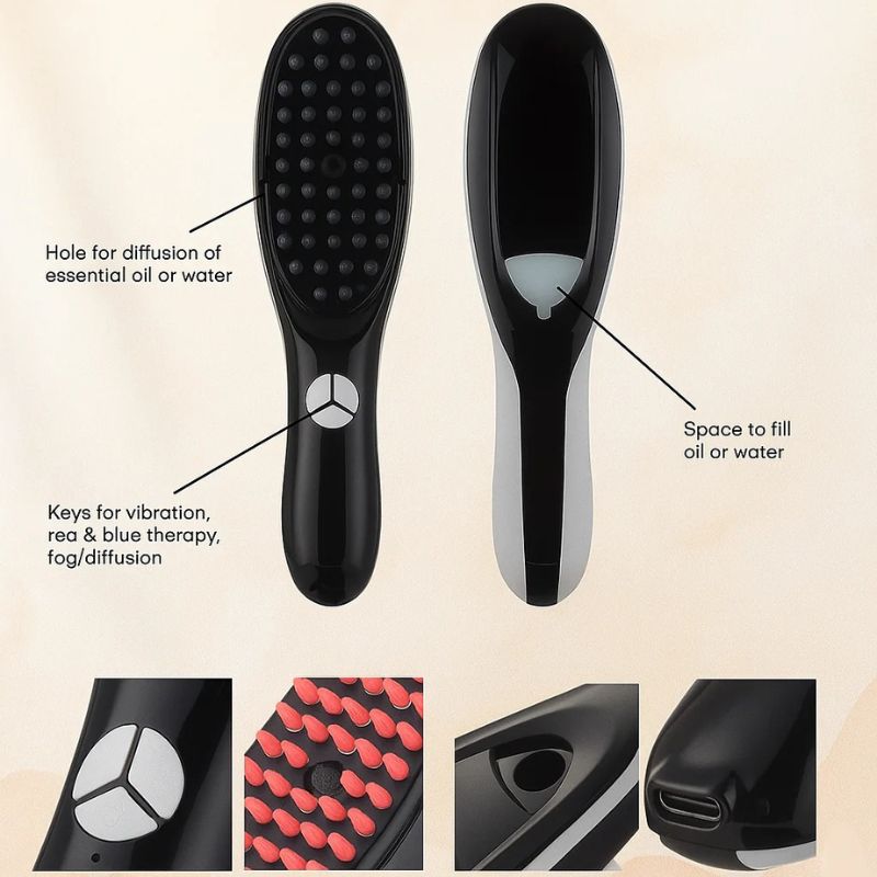 LED HAIR THERAPY BRUSH